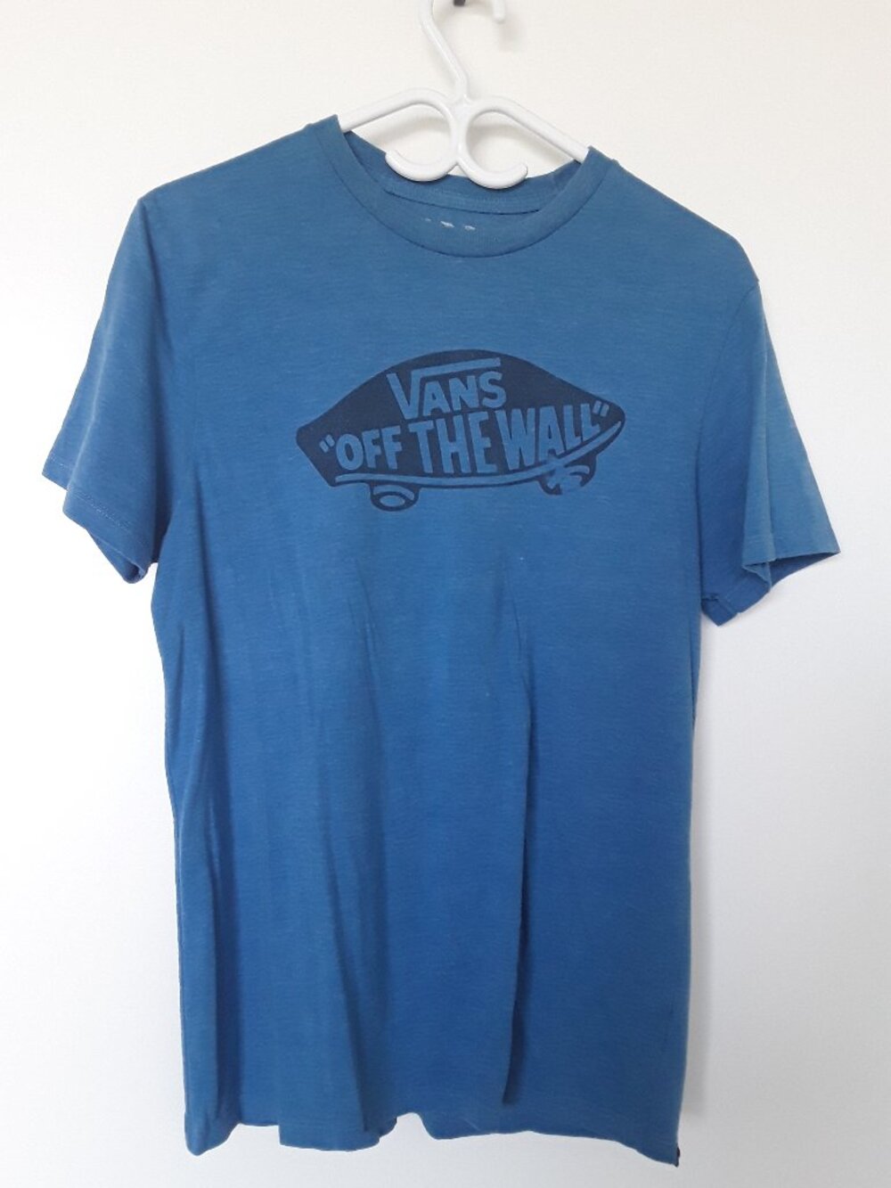 Vans Off The Wall T-Shirt Blue M Skateboard Logo Tee Skatewear